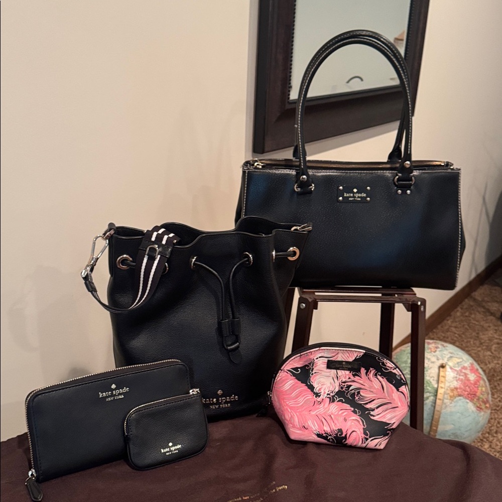 Kate Spade Black and Pink Handbag Collection
